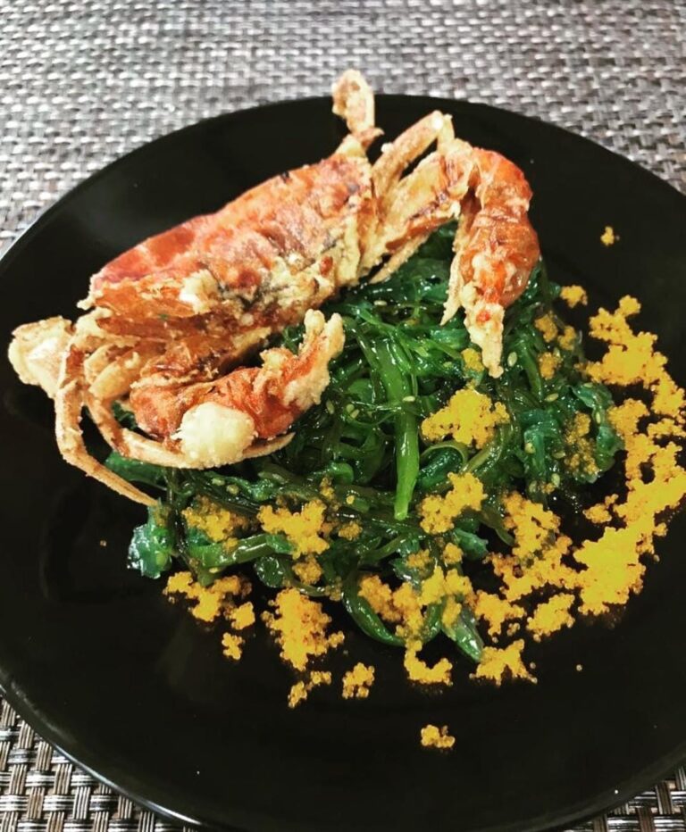 cangrejo frito con verduritas